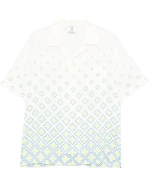 CASABLANCA Monogram Short-Sleeve Shirt - White