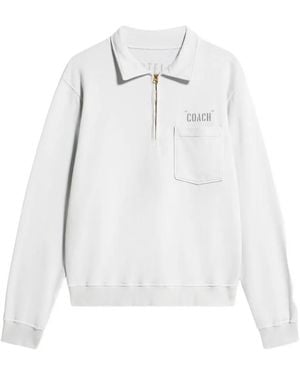 Fortela Yalepcoach Zip Pocket Sweatshirt - White