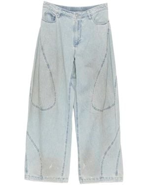 CROQUIS Conch-Leg Jeans Mit Einsätzen - Blau