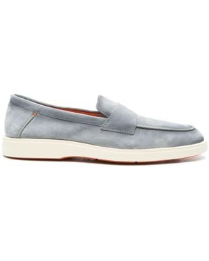 Santoni Loafer aus Wildleder - Weiß