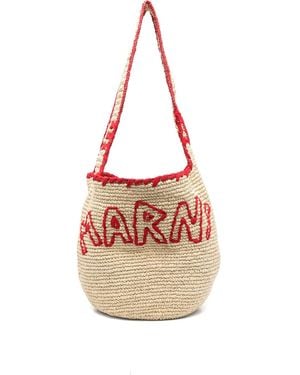 Marni ロゴ ショルダーバッグ - ホワイト