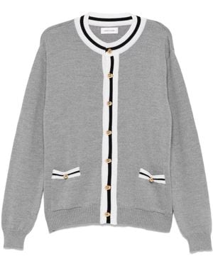 Ernest W. Baker Cardigan Mit Kontrastdetails - Grau
