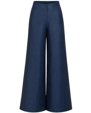 Otro Amor Mirror Wide-Leg Palazzo Trousers - Blue