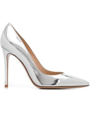 Gianvito Rossi Gianvito 105Mm Metallic-Effect Pumps - White