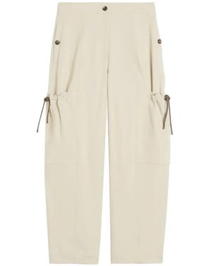 Max Mara Drawstring Pocket Trousers - White