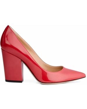 Sergio Rossi High Leather Court Shoes - Pink