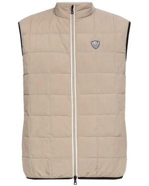 EA7 Insulated Vest With Logo - Natural