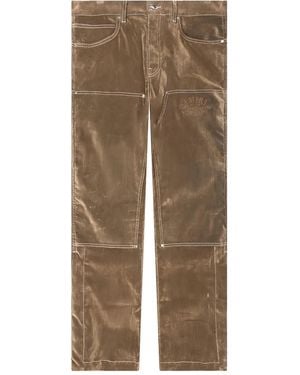 Amiri Velvet Cargo Trousers - Natural