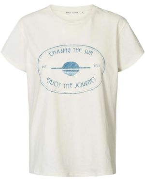 Rabens Saloner Ambla Graphic-Print T-Shirt - White