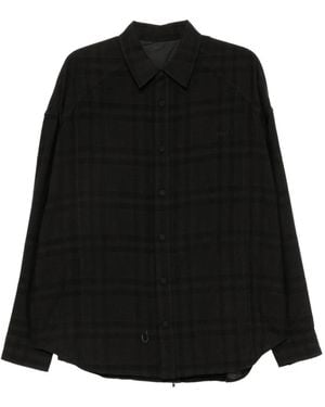 Juun.J Plaied Long-Sleeves Shirt - Black