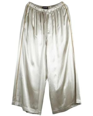 Ann Demeulemeester Pantalon Palazzo À Lien De Resserrage - White