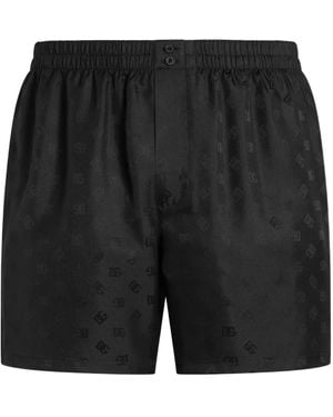 Dolce & Gabbana Boxershorts Aus Seide - Schwarz
