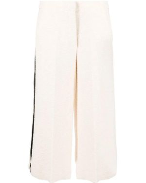 Semicouture High-Waisted Cropped Pants - Natural