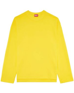 DIESEL S-Macsis-Od Cotton Sweatshirt - Yellow