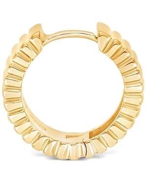 Dower & Hall Geribbelde Gouden Oorringen - Metallic