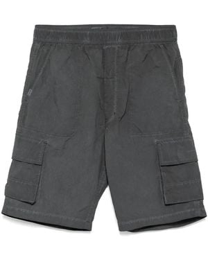 Izzue Logo-Patch Cargo Shorts - Grey