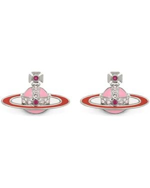 Vivienne Westwood Small Neo Bas Relief Earrings - White