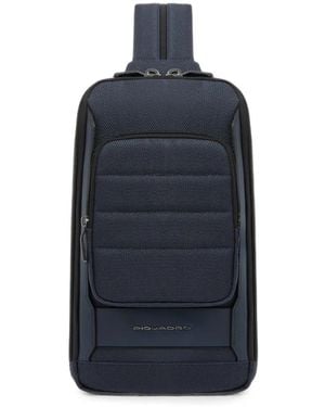 Piquadro Padded Convertible Backpack - Blue