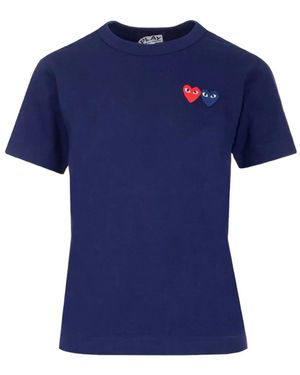 COMME DES GARÇONS PLAY Heart-Patch T-Shirt - Blue