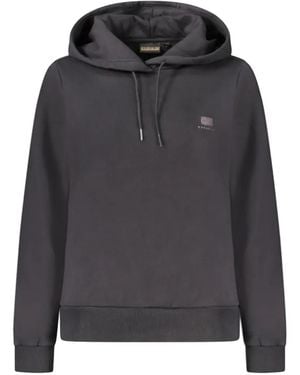 Napapijri Logo-Print Drawstring Hoodie - Black