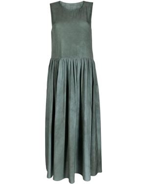 Uma Wang Vestido midi con efecto envejecido - Verde