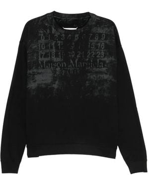 Maison Margiela Logo Cotton Sweatshirt - Black