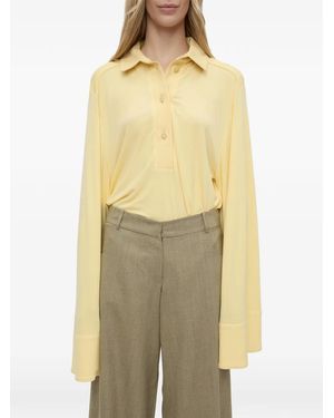 Christopher Esber Deconstruct Long-Sleeve Polo Shirt - Yellow