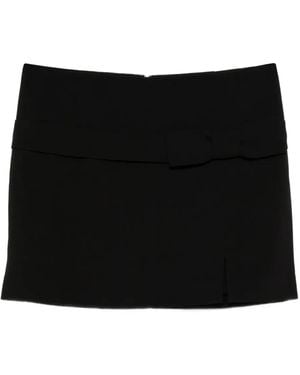 Twinset Bow-Detail Mini Skirt - Black