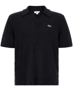 Lacoste Logo-Embroidered Polo Shirt - Black