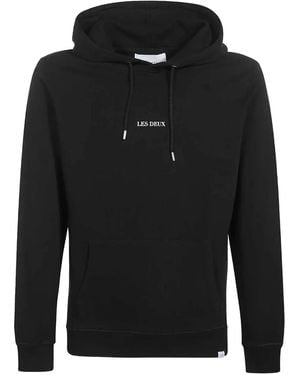 Les Deux Hoodie Len À Logo Brodé - Noir