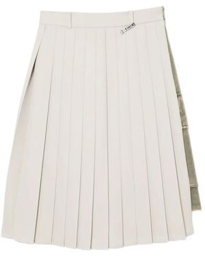 Maison Mihara Yasuhiro Pleated Midi Skirt - White
