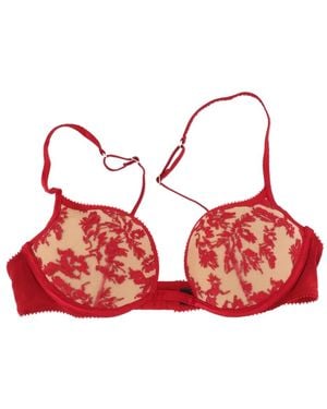 La Perla Floral-Lace Bra - Red