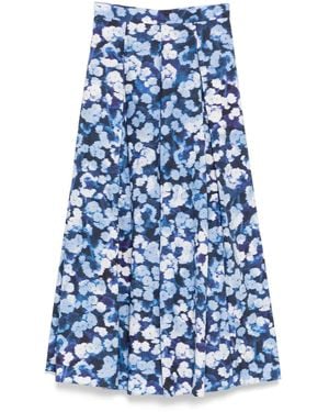 Erdem Geplooide Rok - Blauw