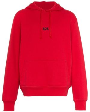 424 Logo Embroidered Cotton Hoodie