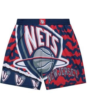 Mitchell & Ness Jumbotron 2.0 Sublimated "Nfl Boston Sox" Shorts - Blue