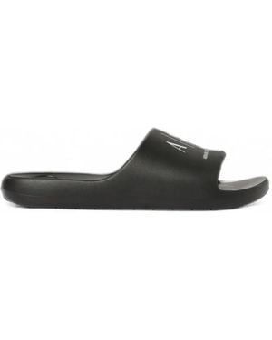 ARMANI EXCHANGE Claquettes À Logo Imprimé - Black
