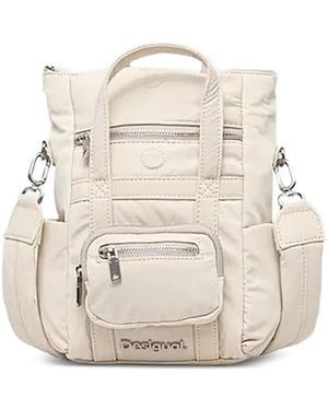 Desigual Small Voyager Multi-Position Tote Bag - Natural