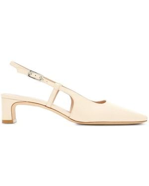 Stuart Weitzman Baby Babette Slingback Heeled Pumps - Natural