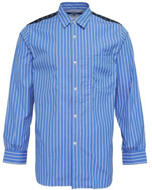 Junya Watanabe Check Stripe Shirt - Blue