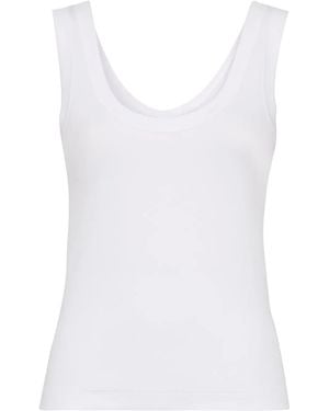 Brunello Cucinelli Contrast Layered T-Shirt - White