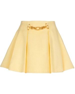Balmain Chain-Detail Mini Skirt - Yellow