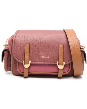Coccinelle Campus Leather Cross Body Bag - Pink