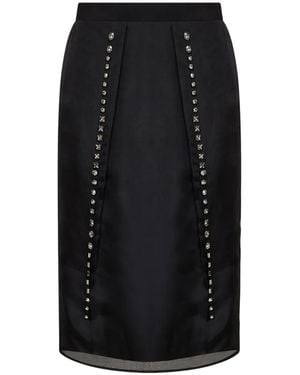 Stella McCartney Crystal-Embellished Midi Skirt - Black
