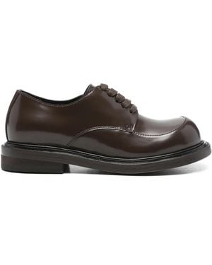 Moschino Leather Derby Shoes - Brown