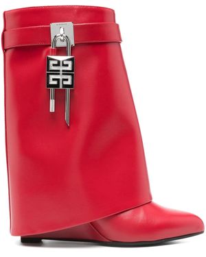 Givenchy Botines Shark Lock con tacón de 90 mm - Rojo