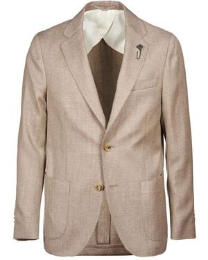 Lardini Single-Breasted Blazer - Natural