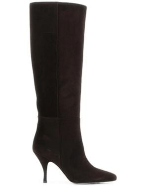 Semicouture Lucinda Pointed-Toe Knee-High Boots - Black