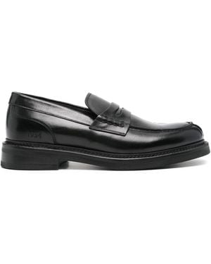 Canali Leather Loafers - Black