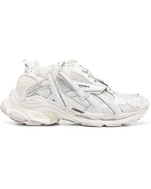 Balenciaga Runner Logo-Embroidered Trainers - White