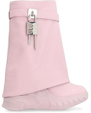 Givenchy Botines Shark Lock Biker de piel - Rosa